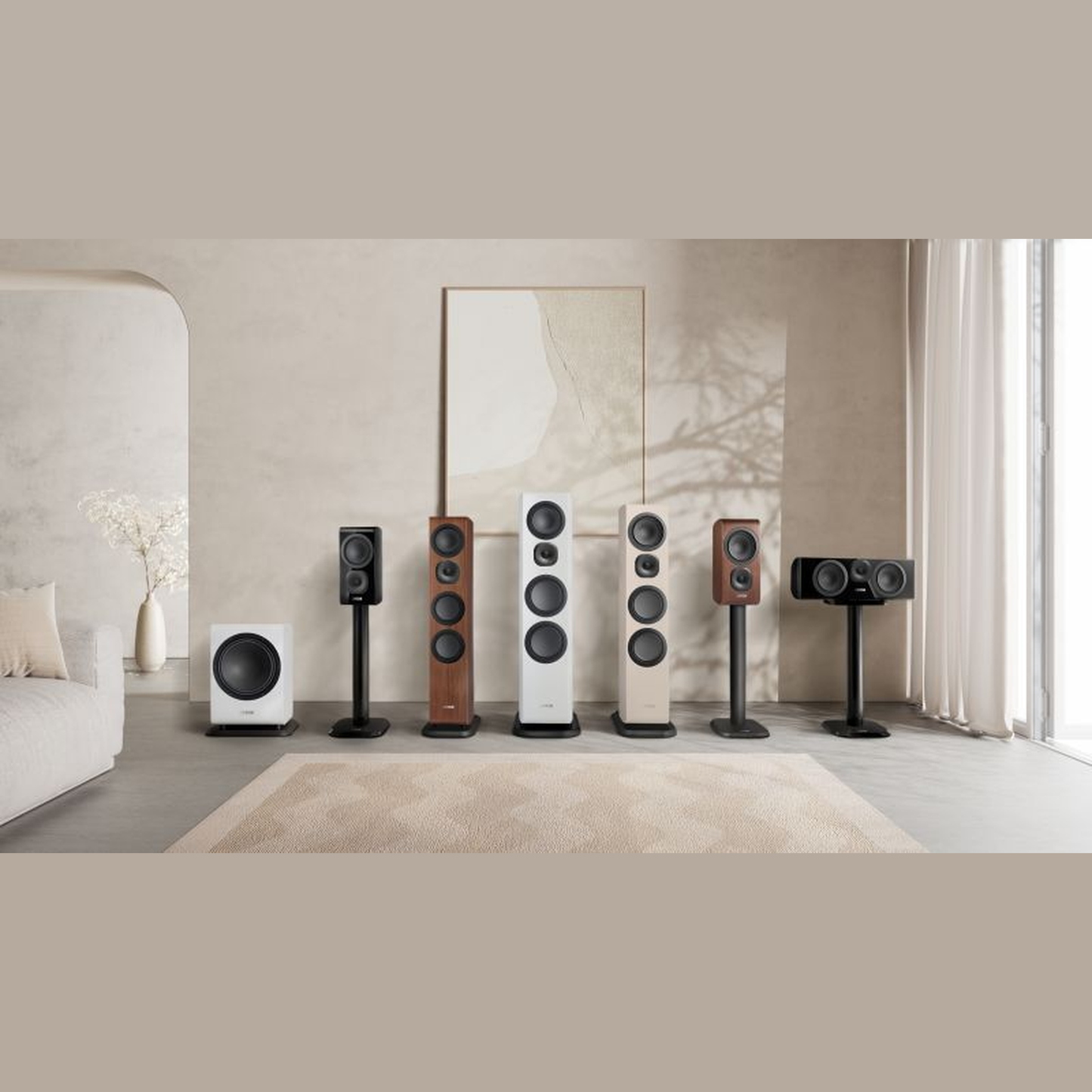Canton Vento 101 Standlautsprecher Lifestyle mit Vento Serie aus Subwoofer Kompakt- und Centerlautsprecher im Wohnraum
