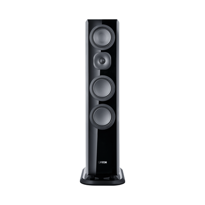 Canton Vento 81 Standlautsprecher Schwarz Frontansicht ohne Abdeckung mit vier Chassis