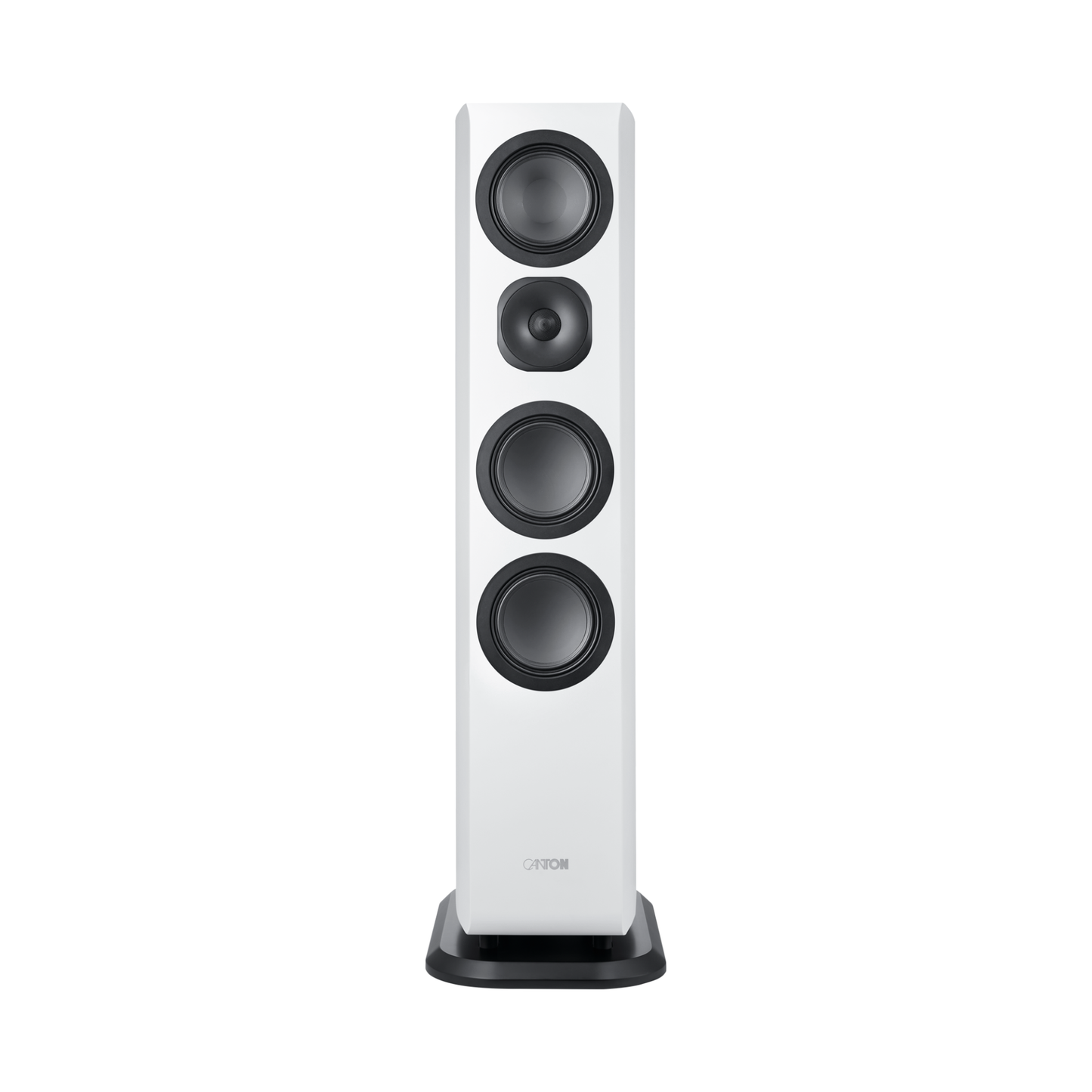 Canton Vento 81 Standlautsprecher Weiss Frontansicht ohne Abdeckung mit vier Chassis