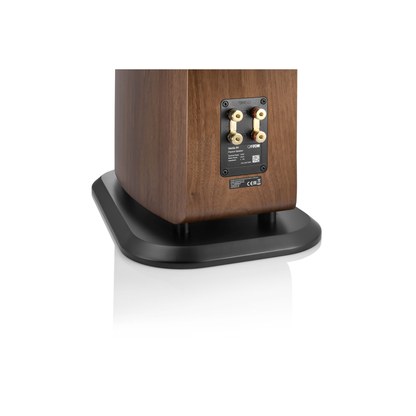 Canton Vento 91 Standlautsprecher Nussbaum Anschlussfeld mit Bi-Wiring-Klemmen und Typenschild