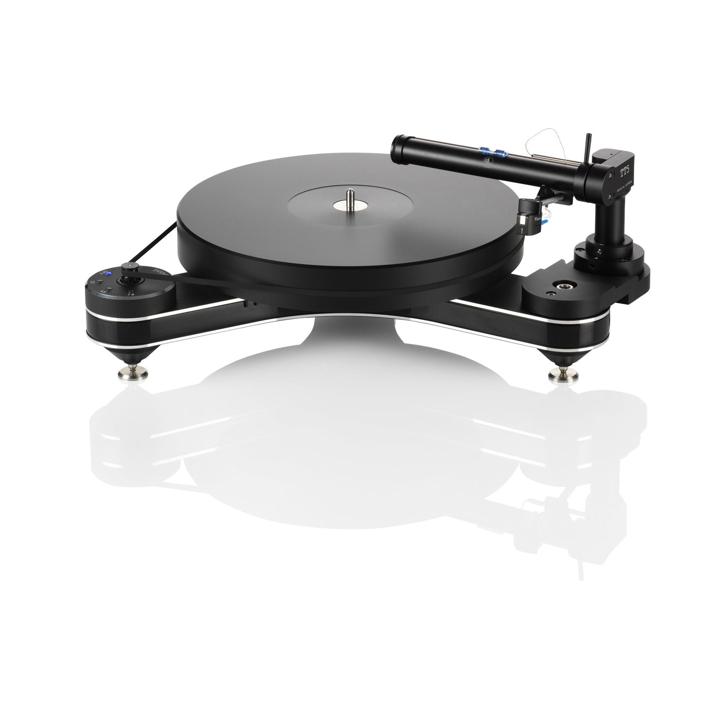 Clearaudio Innovation Basic Plattenspieler Farbvariante Schwarz mit Plattenteller und Drehtonarm