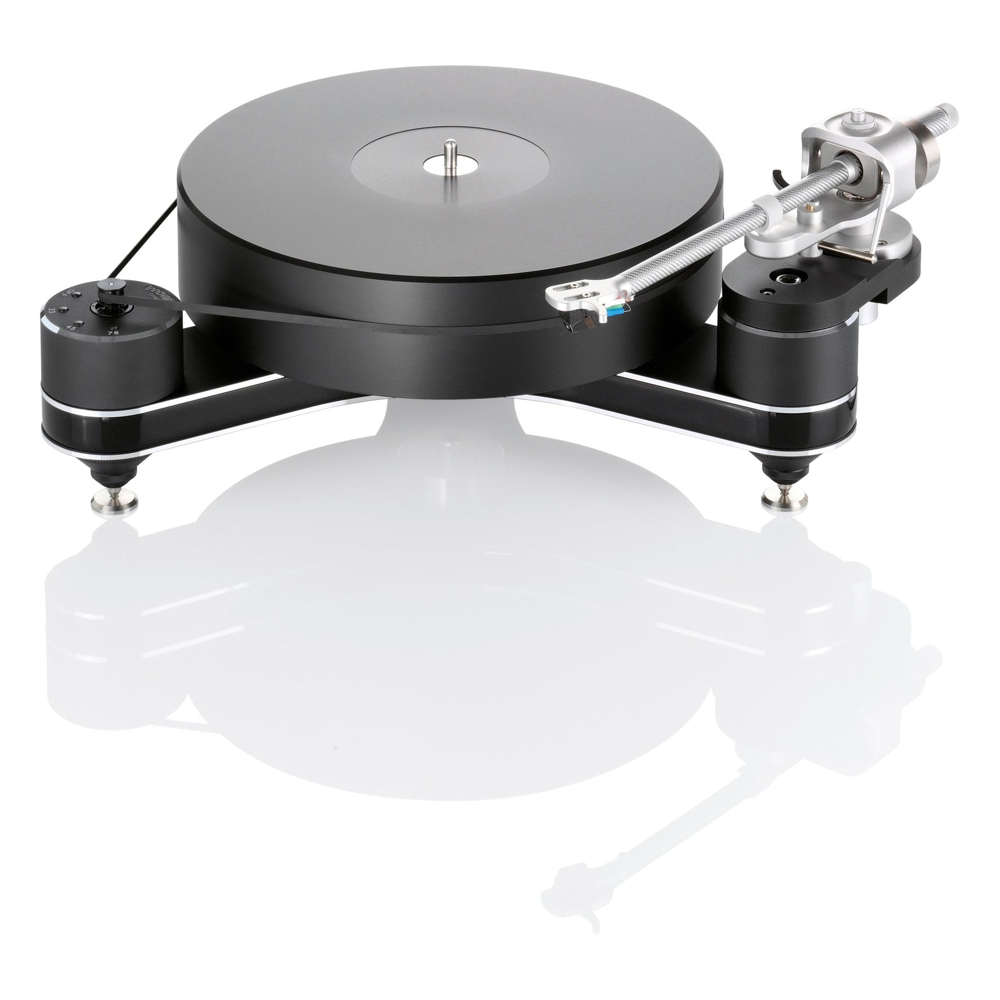 Clearaudio Innovation Compact Plattenspieler Farbvariante Schwarz mit Plattenteller und Tonarm
