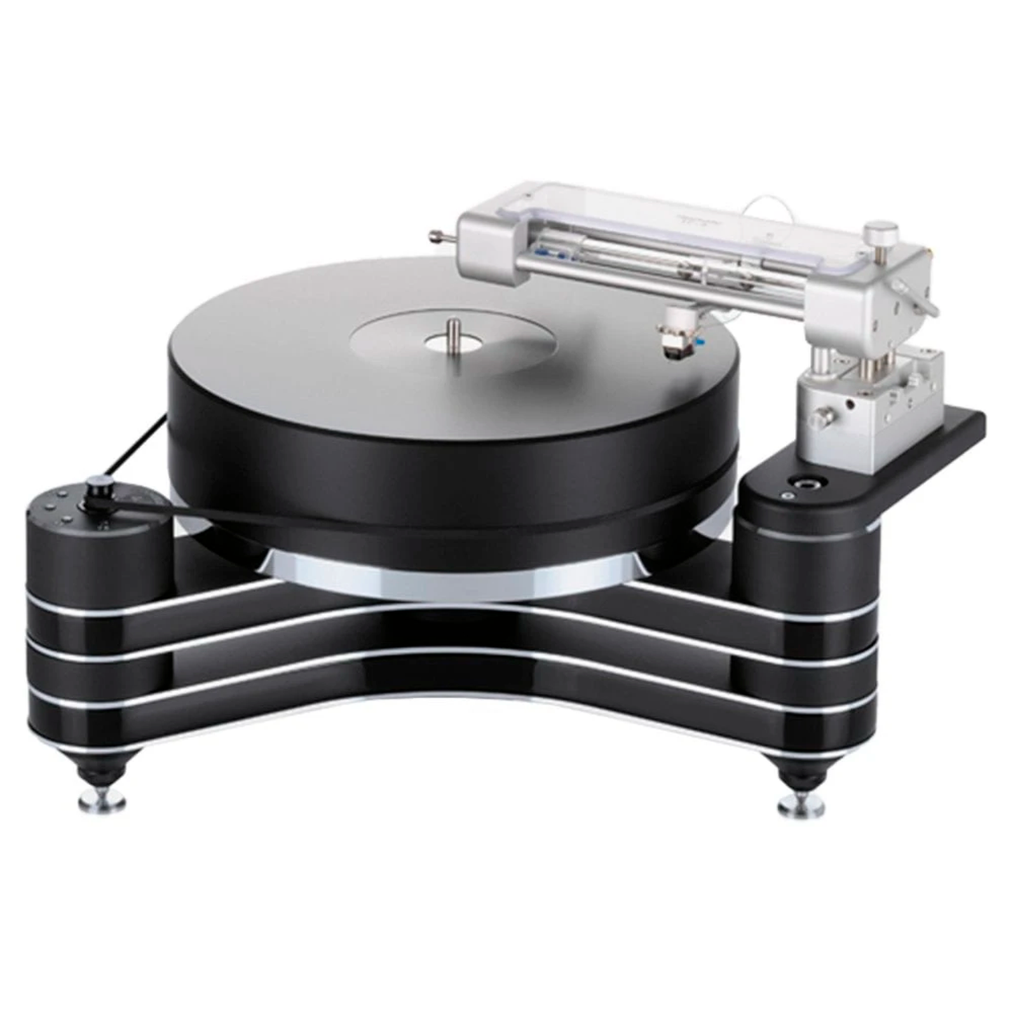 Clearaudio Innovation Plattenspieler Farbvariante Schwarz mit montiertem Tangential-Tonarm