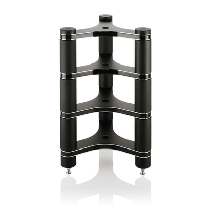 Clearaudio Innovation Series Stand HiFi-Rack Farbvariante Schwarz mit Spikes und Aluminiumsäulen
