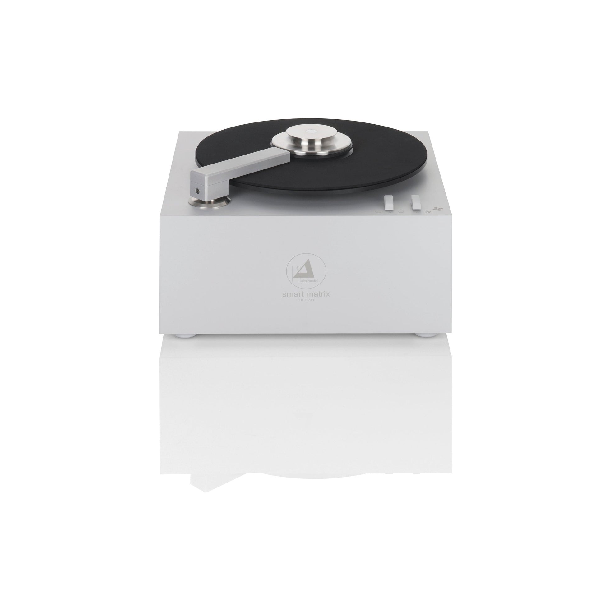 Clearaudio Smart Matrix Silent Plattenwaschmaschine Frontansicht, Gehäuse Silber ohne Acrylhaube