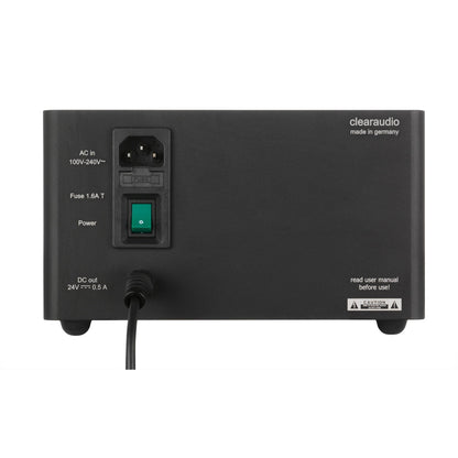 Clearaudio Smart Power 24V Ovation/Innovation Akku-Netzteil Anschlussfeld schwarz, AC-Eingang, DC-Ausgang