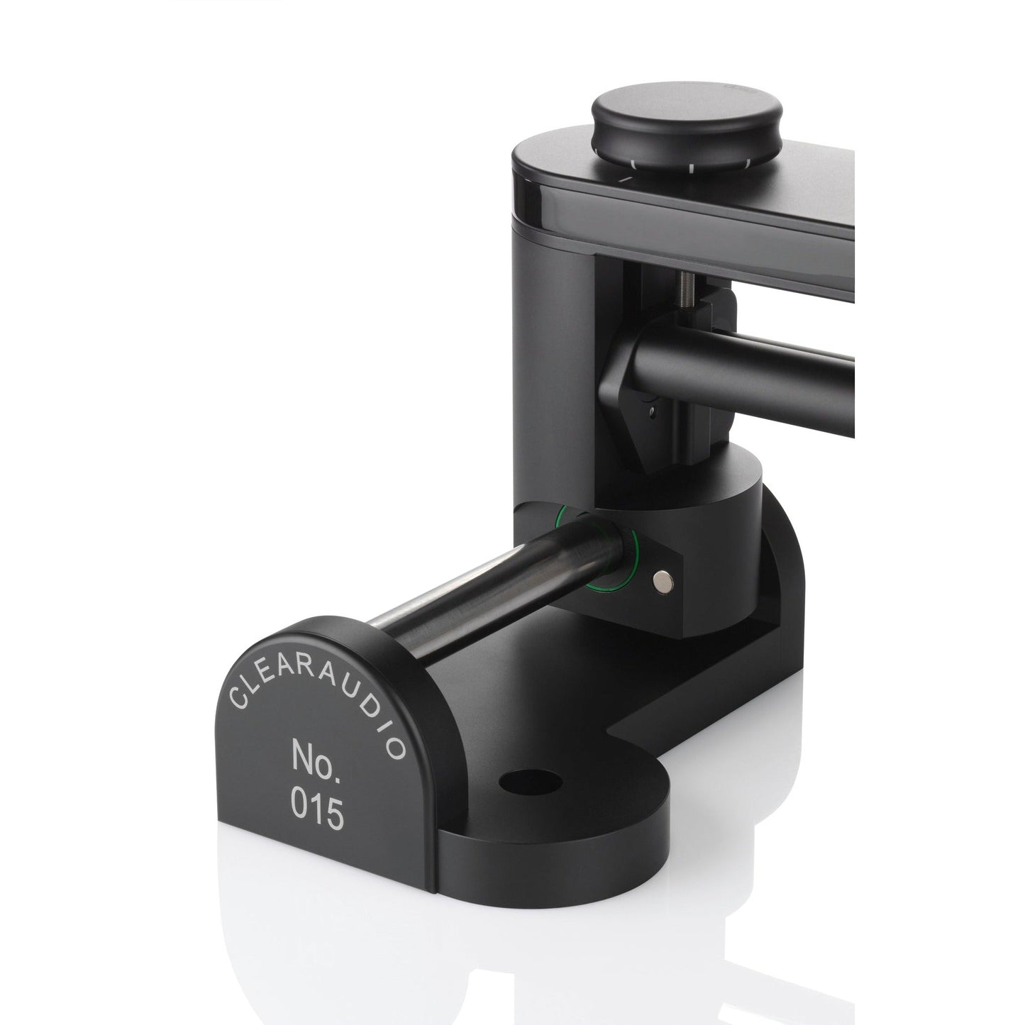 Clearaudio Statement TT1 MI Tangential-Tonarm Holz/Schwarz Detailansicht Sockel mit Seriennummer
