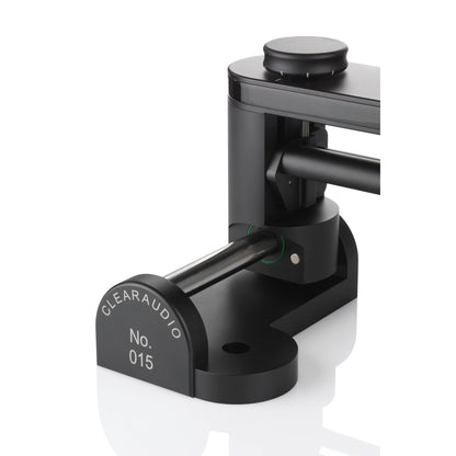 Clearaudio Statement TT1 MI Tangential-Tonarm Holz/Schwarz Detailansicht Sockel mit Seriennummer