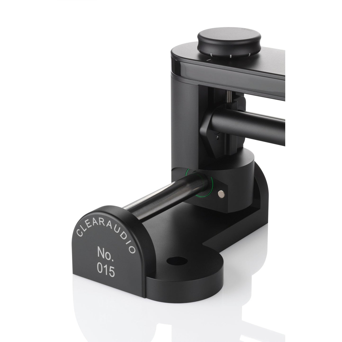 Clearaudio Statement TT1 MI Tangential-Tonarm in Schwarz, Detailansicht Sockel mit Seriennummer