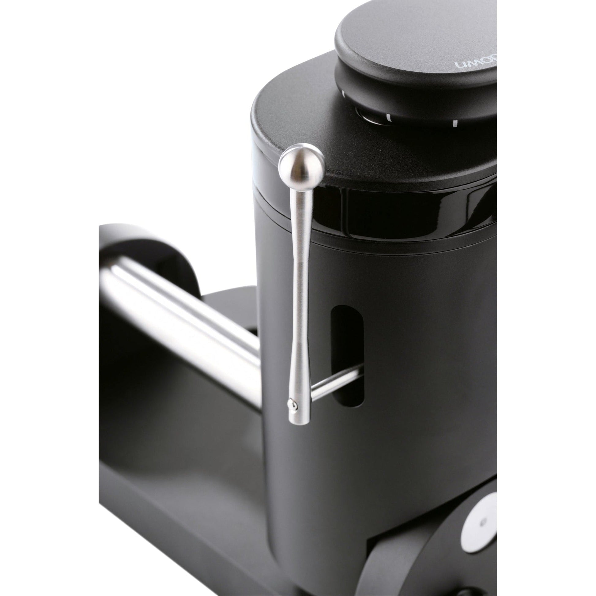 Clearaudio Statement TT1 Tangential-Tonarm Schwarz Detailansicht Lifthebel am Lagerturm