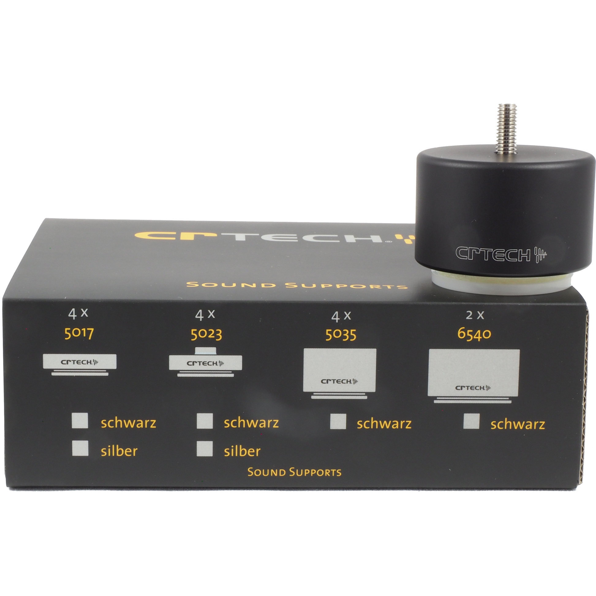 CR-Tech Sound Supports 5023 Produktkarton mit Ankreuzfeldern für Modell und Farbe, Verpackung