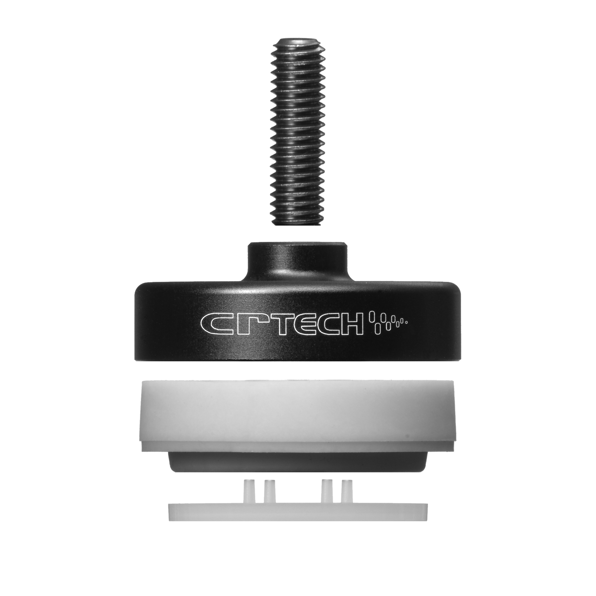 CR-Tech Sound Supports 5035 Entkopplungsfuss mit M6-Gewindeschraube und Dämpferelement, Aufbauzeichnung