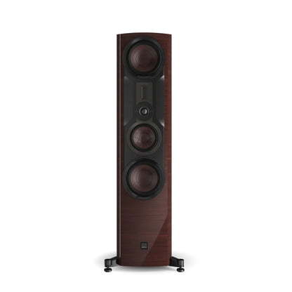 DALI Epikore 9 Standlautsprecher Hochglanz Maroon Frontansicht, 4-Wege EVO-K Hybrid-Hochtöner
