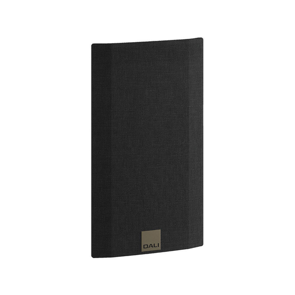 DALI Opticon 1 MK2 Grille Schwarz Frontansicht, Stoffbespannung