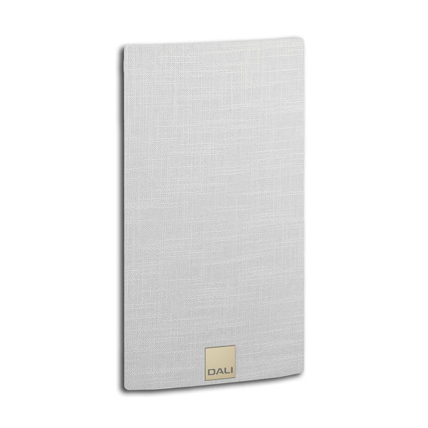 DALI Opticon 1 MK2 Grille Weiss Frontansicht, Stoffbespannung