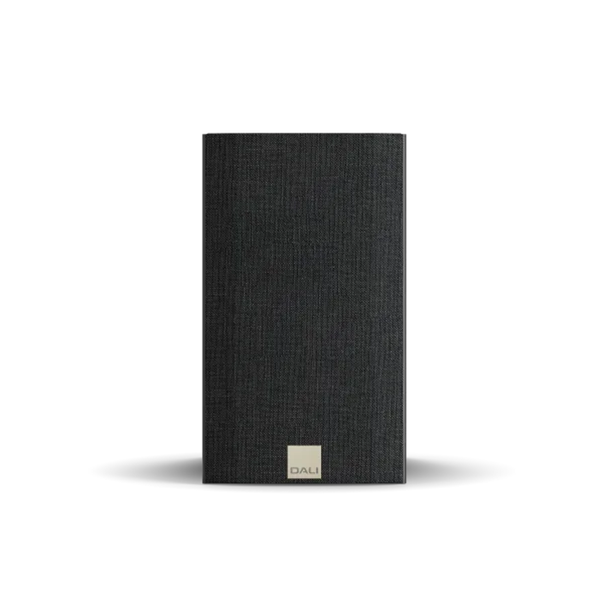 DALI Opticon 1 MK2 Regallautsprecher Schwarz Frontansicht mit Frontbespannung