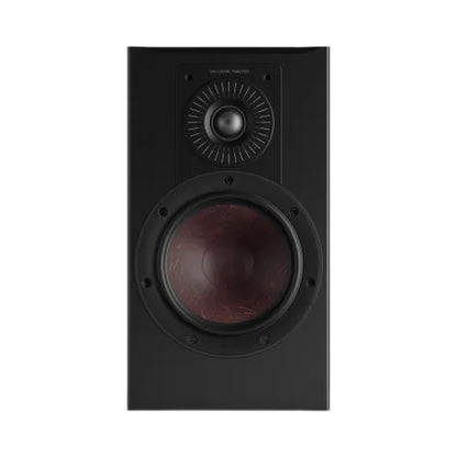 DALI Opticon 2 MK2 Regallautsprecher Schwarz Frontansicht ohne Frontbespannung