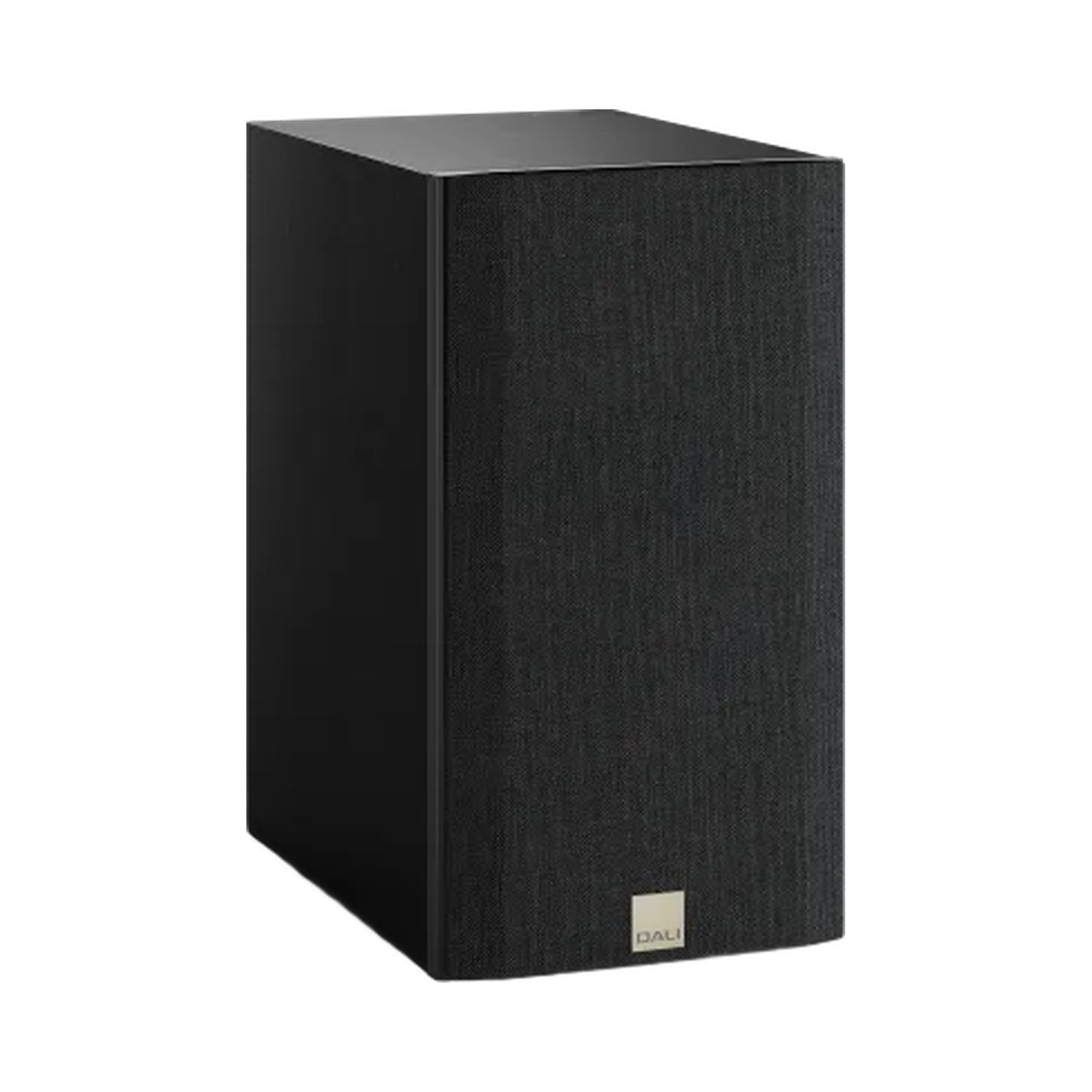 DALI Opticon 2 MK2 Regallautsprecher Schwarz Schrägansicht mit Frontbespannung