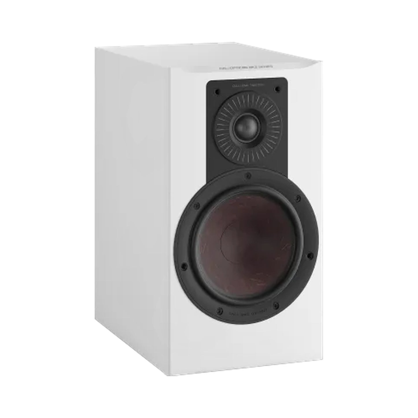 DALI Opticon 2 MK2 Regallautsprecher Weiss Schrägansicht ohne Frontbespannung