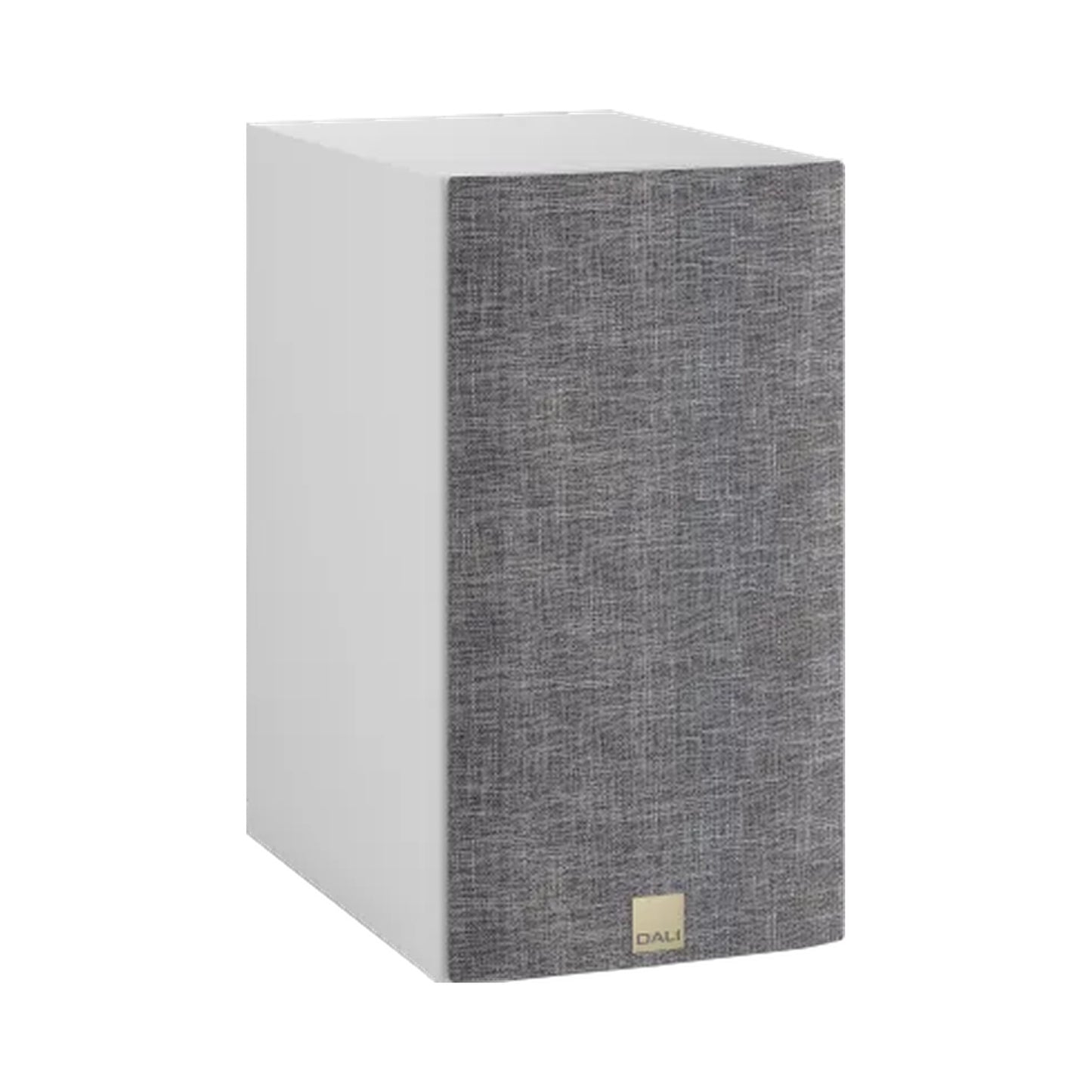 DALI Opticon 2 MK2 Regallautsprecher Weiss Schrägansicht mit Frontbespannung