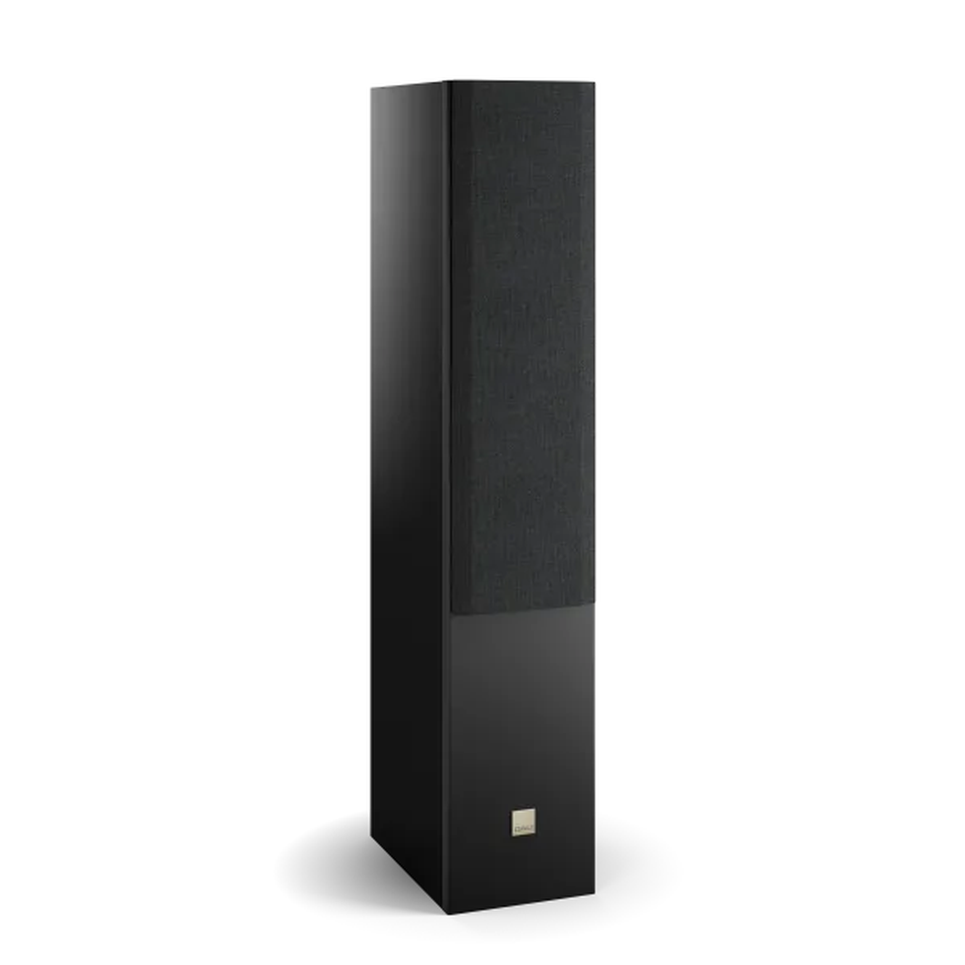 DALI Opticon 6 MK2 Standlautsprecher Schwarz Schrägansicht mit Frontbespannung