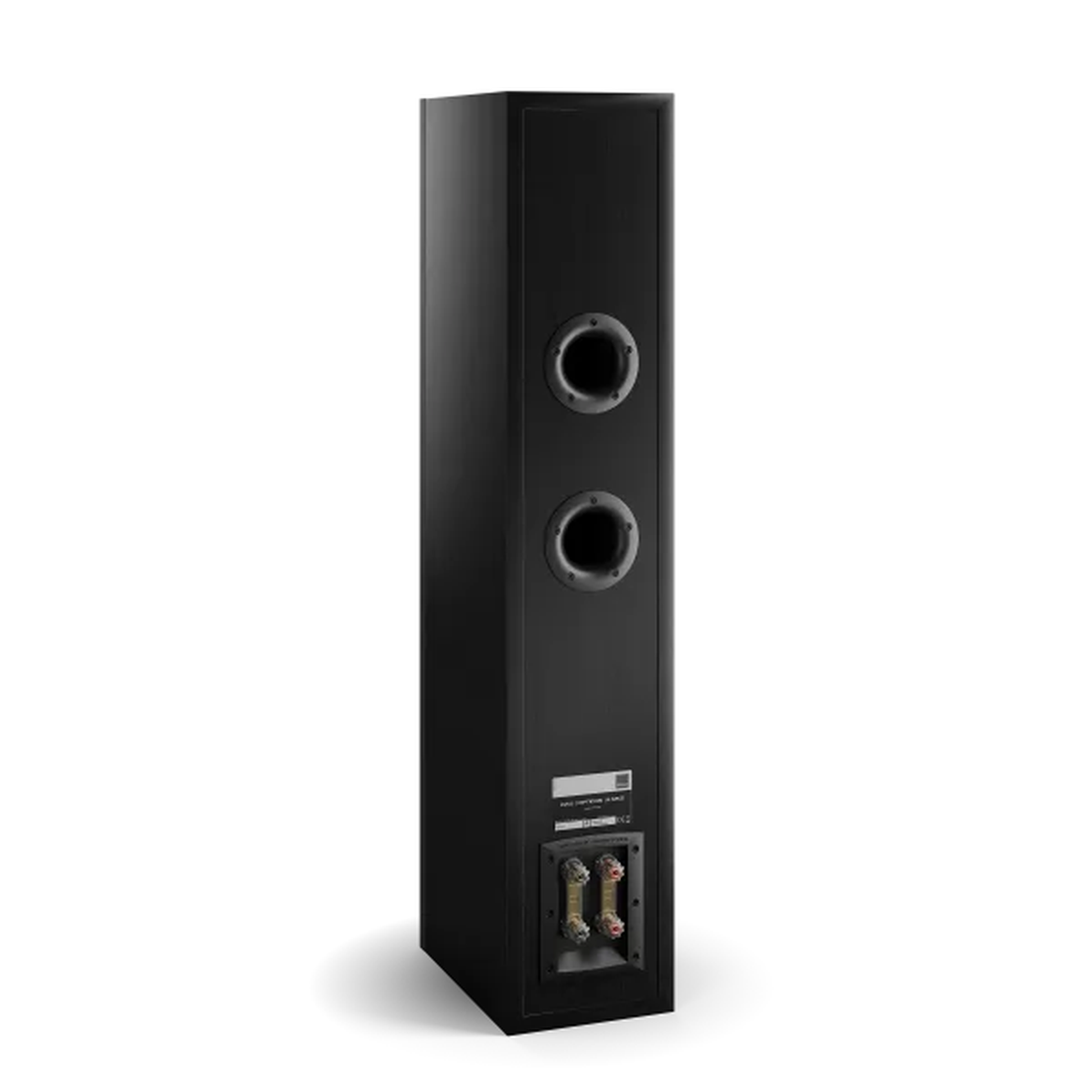DALI Opticon 6 MK2 Standlautsprecher Schwarz Schrägansicht Rückseite