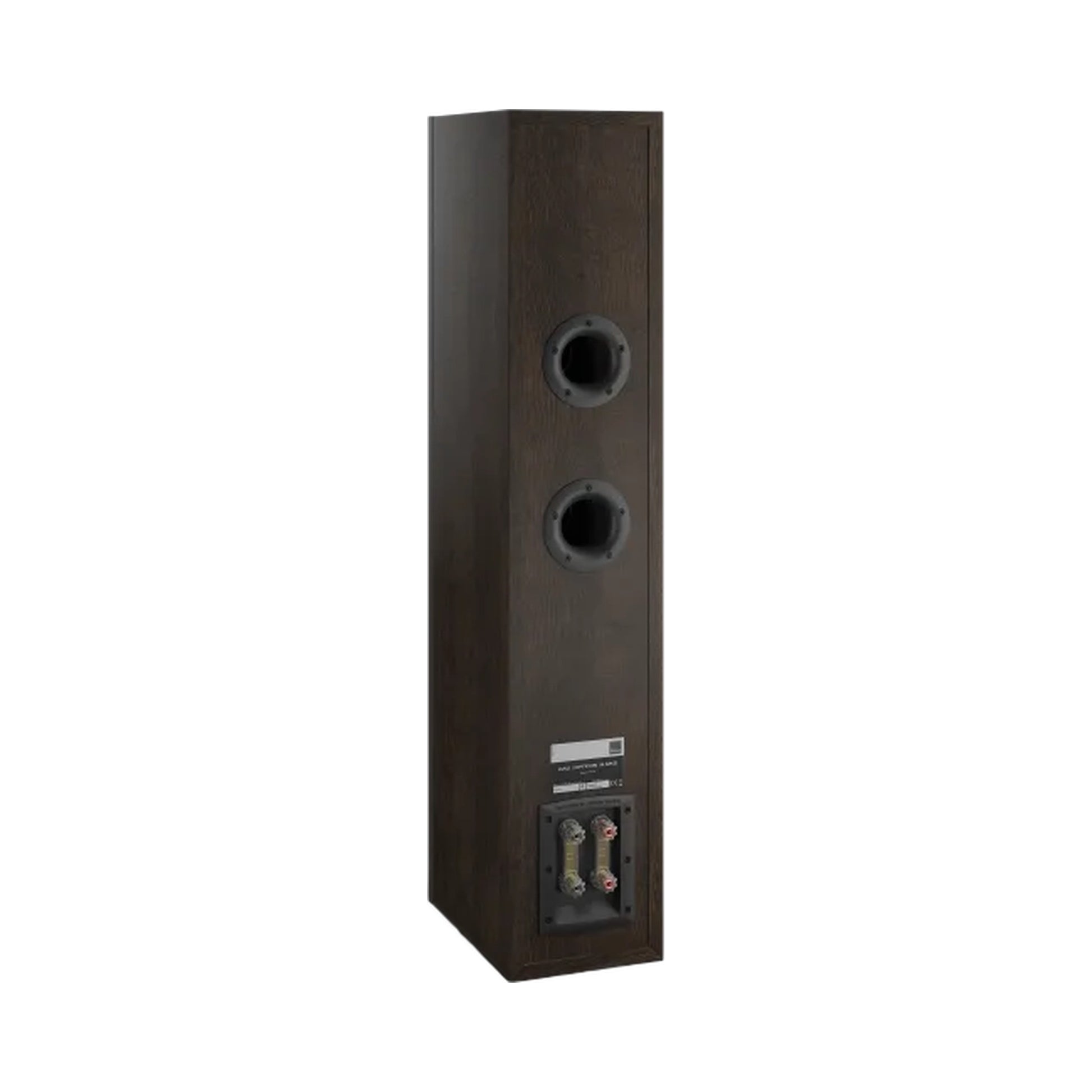 DALI Opticon 6 MK2 Standlautsprecher Tabak-Eiche Schrägansicht Rückseite