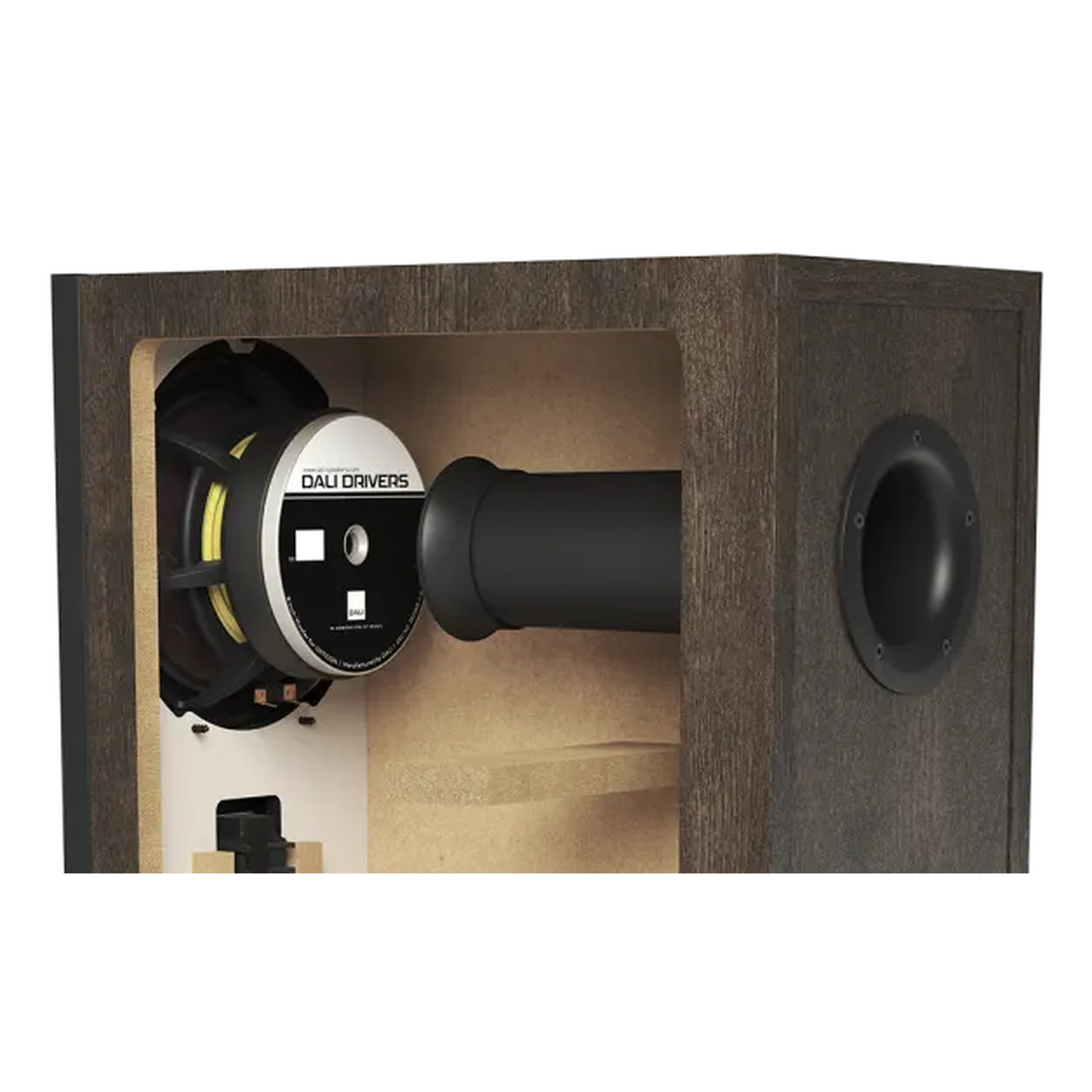 DALI Opticon 8 MK2 Standlautsprecher Aufbauzeichnung Schnittmodell Antriebssystem