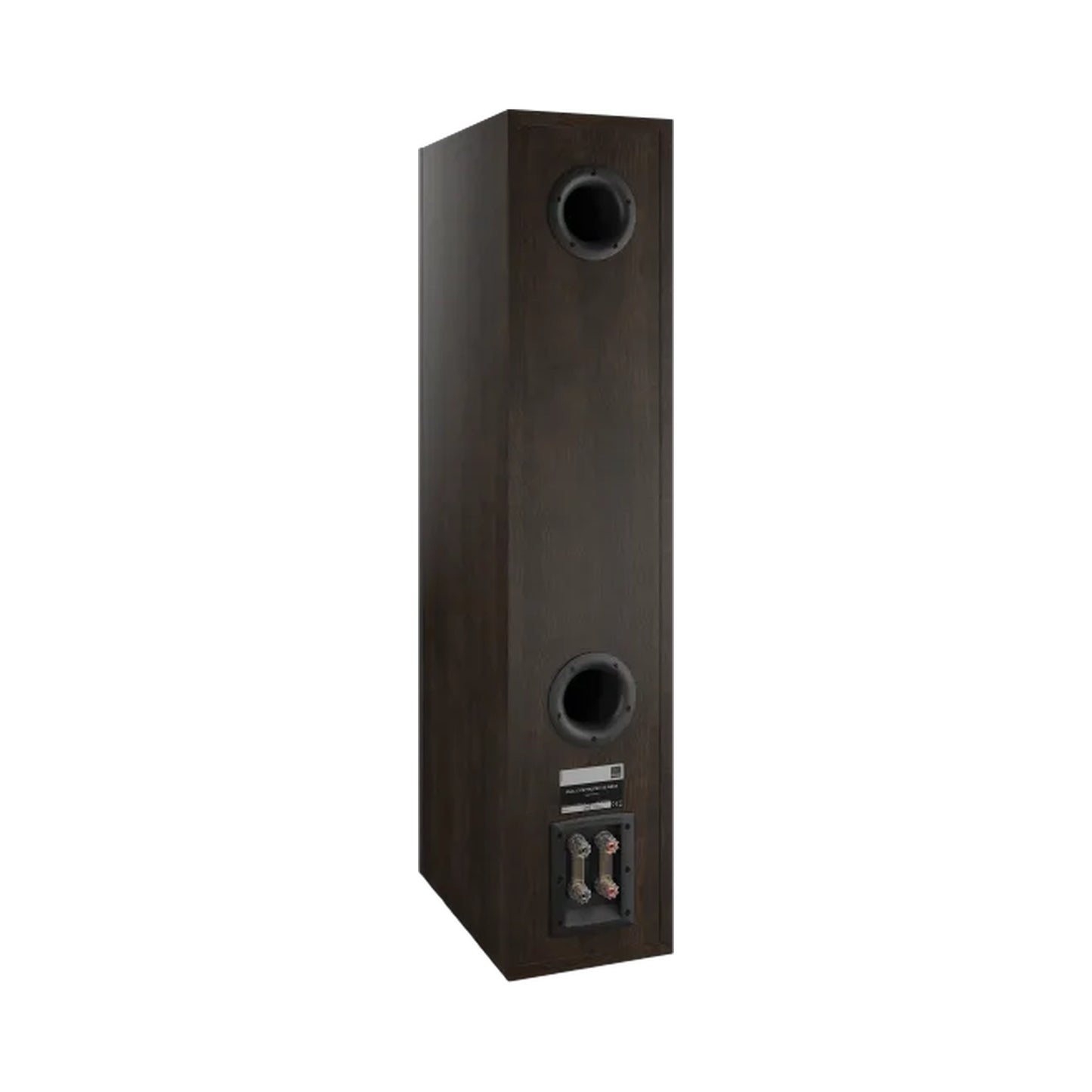 DALI Opticon 8 MK2 Standlautsprecher Tabak-Eiche Schrägansicht Anschlussterminal
