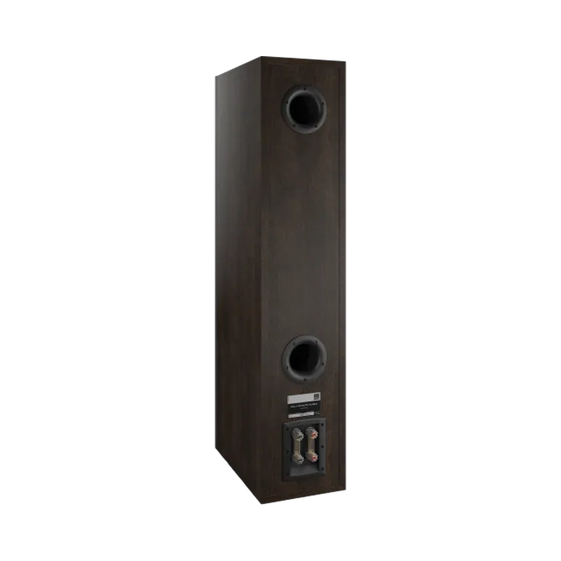DALI Opticon 8 MK2 Standlautsprecher Tabak-Eiche Schrägansicht Anschlussterminal