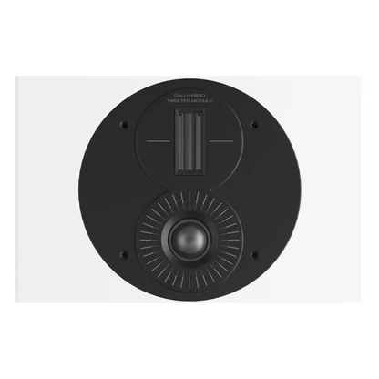 DALI Opticon LCR MK2 On-Wall-Lautsprecher Schwarz Detailansicht Hybrid-Hochtönermodul Nahaufnahme