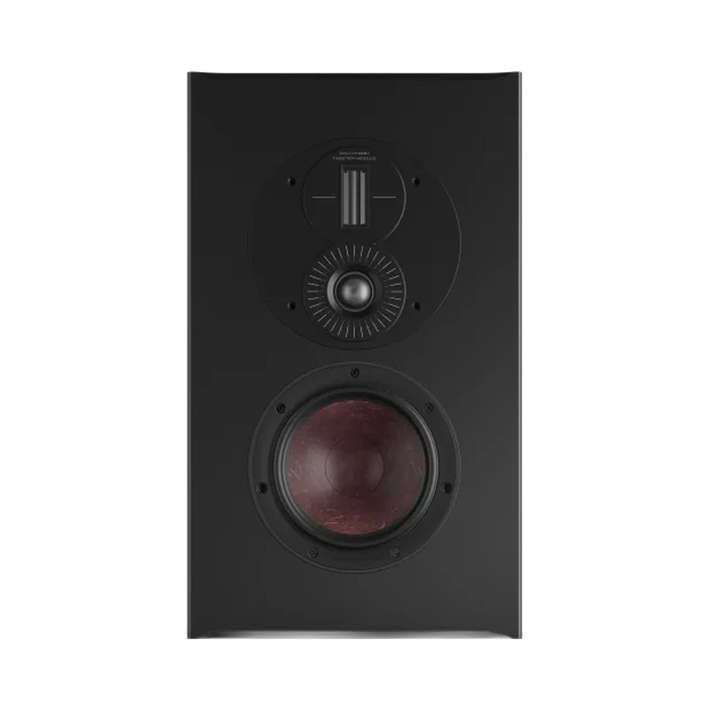 DALI Opticon LCR MK2 On-Wall-Lautsprecher Schwarz Frontansicht ohne Frontbespannung