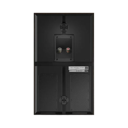 DALI Opticon LCR MK2 On-Wall-Lautsprecher Tabak-Eiche Rückansicht Anschlussterminal