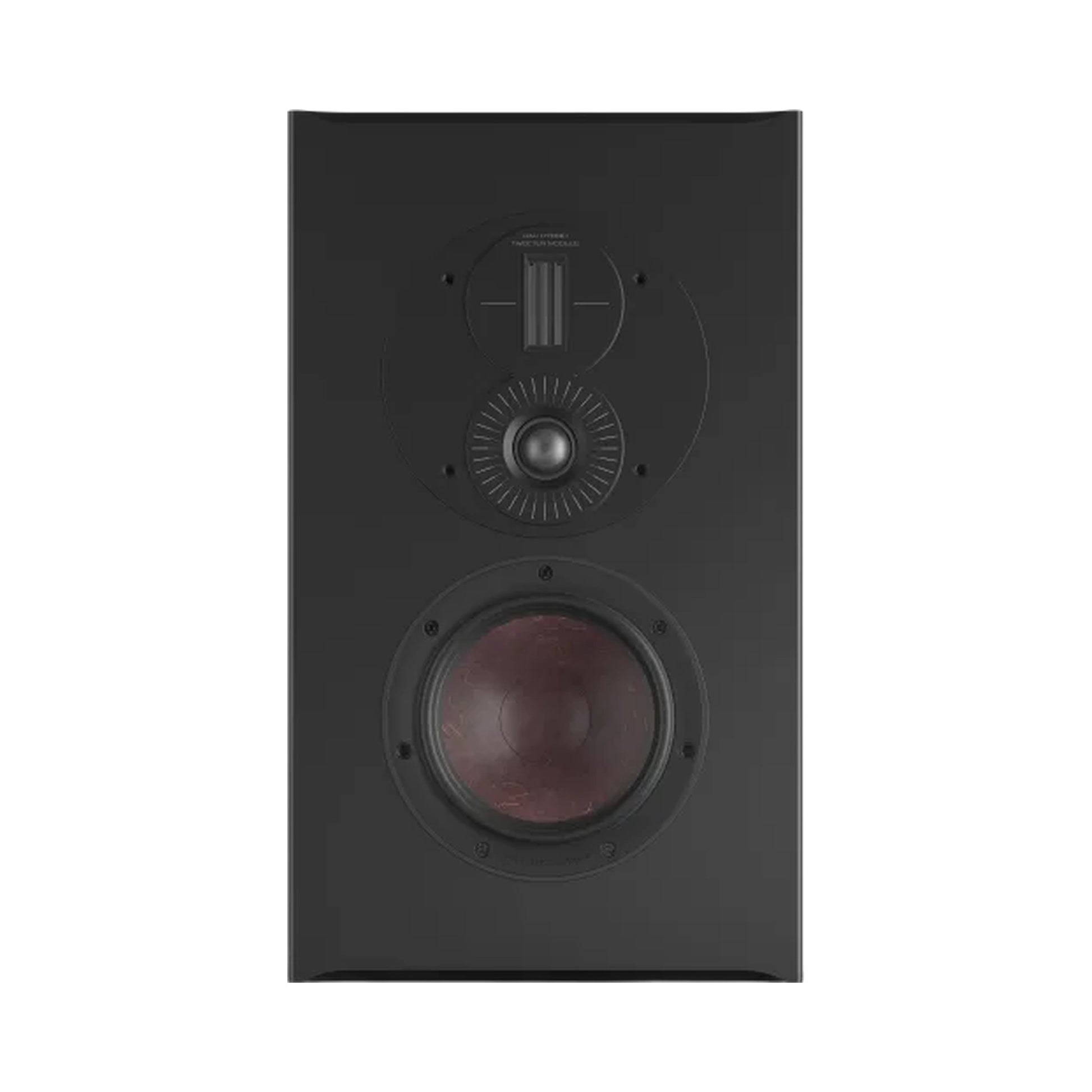 DALI Opticon LCR MK2 On-Wall-Lautsprecher Tabak-Eiche Frontansicht ohne Frontbespannung