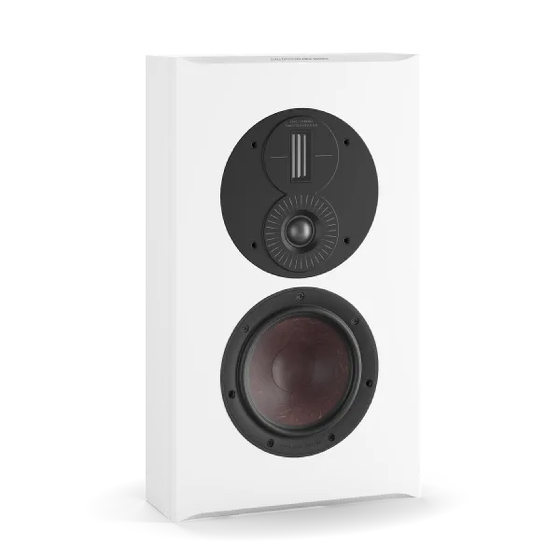 DALI Opticon LCR MK2 On-Wall-Lautsprecher Weiss Schrägansicht ohne Frontbespannung