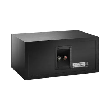 DALI Opticon Vokal MK2 Center-Lautsprecher Schwarz Schrägansicht von hinten mit Anschlussterminal