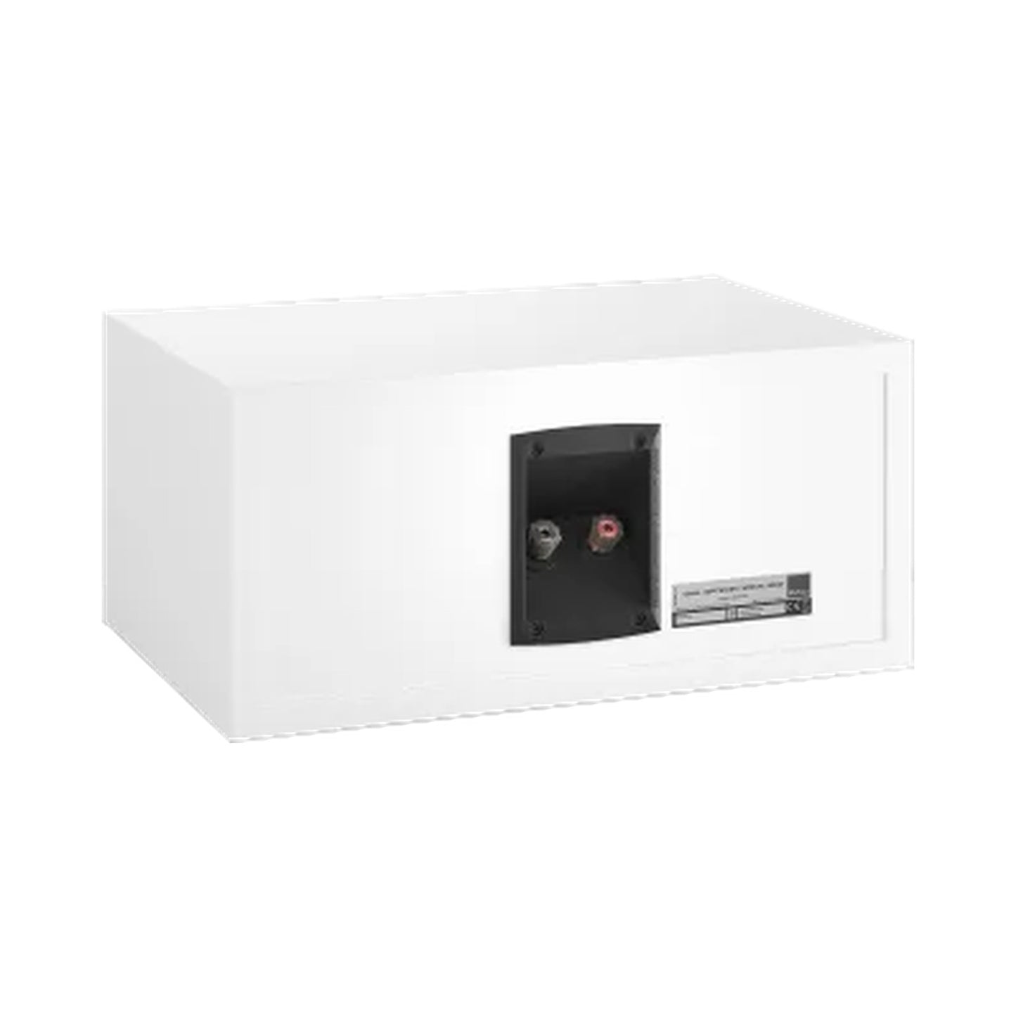 DALI Opticon Vokal MK2 Center-Lautsprecher Weiss Schrägansicht von hinten mit Anschlussterminal