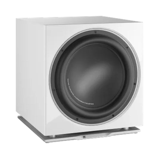 DALI Sub K-14 F Aktiv-Subwoofer Weiss Schrägansicht Hochglanz