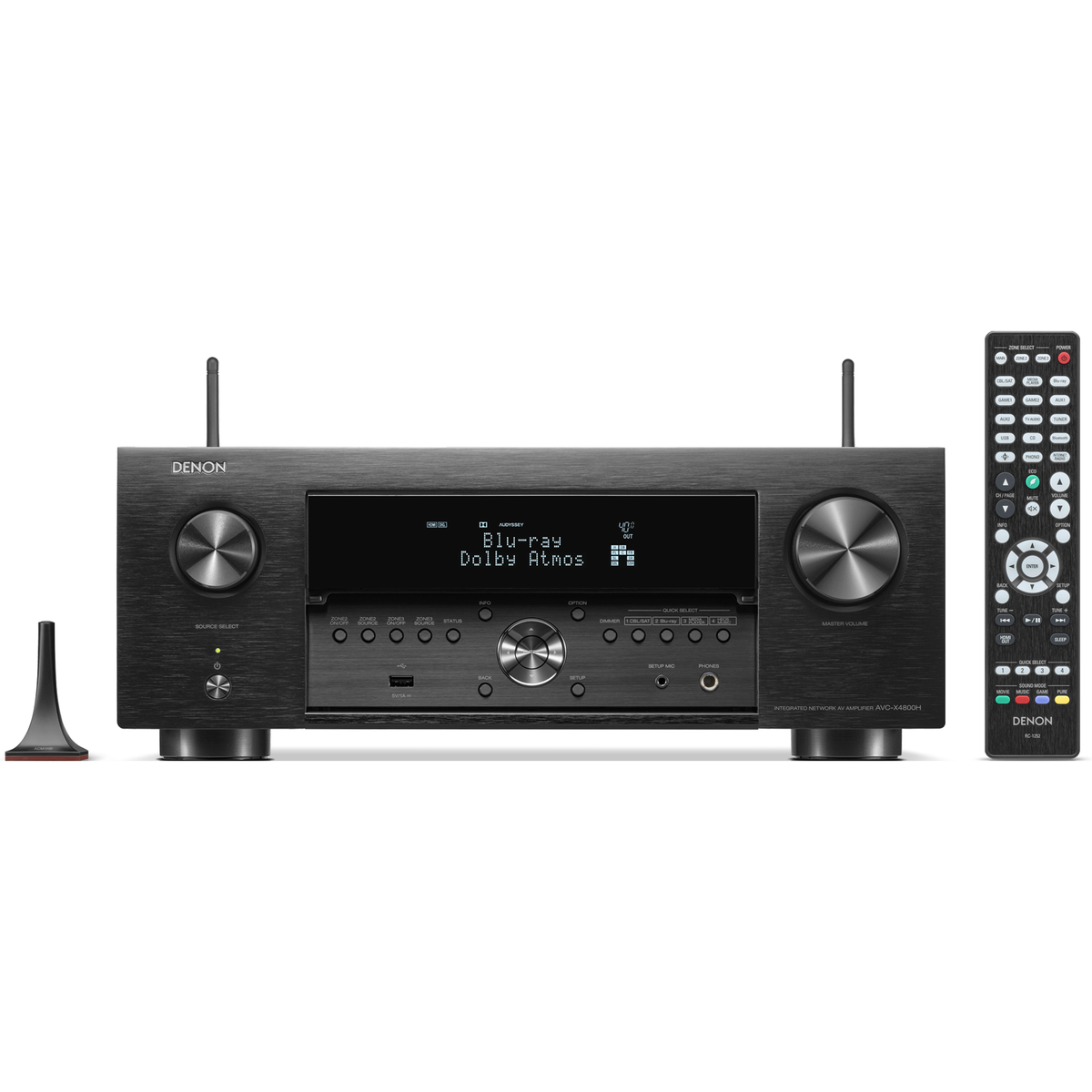Denon AVC-X4800H AV-Receiver mit Fernbedienung und WLAN-Antennen, Lieferumfang