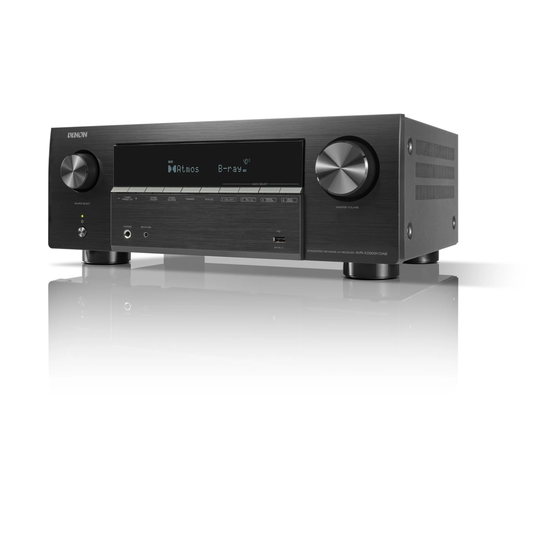 Denon AVR-X2900H DAB 7.2-Kanal AV-Receiver in Schwarz Schrägansicht mit Display