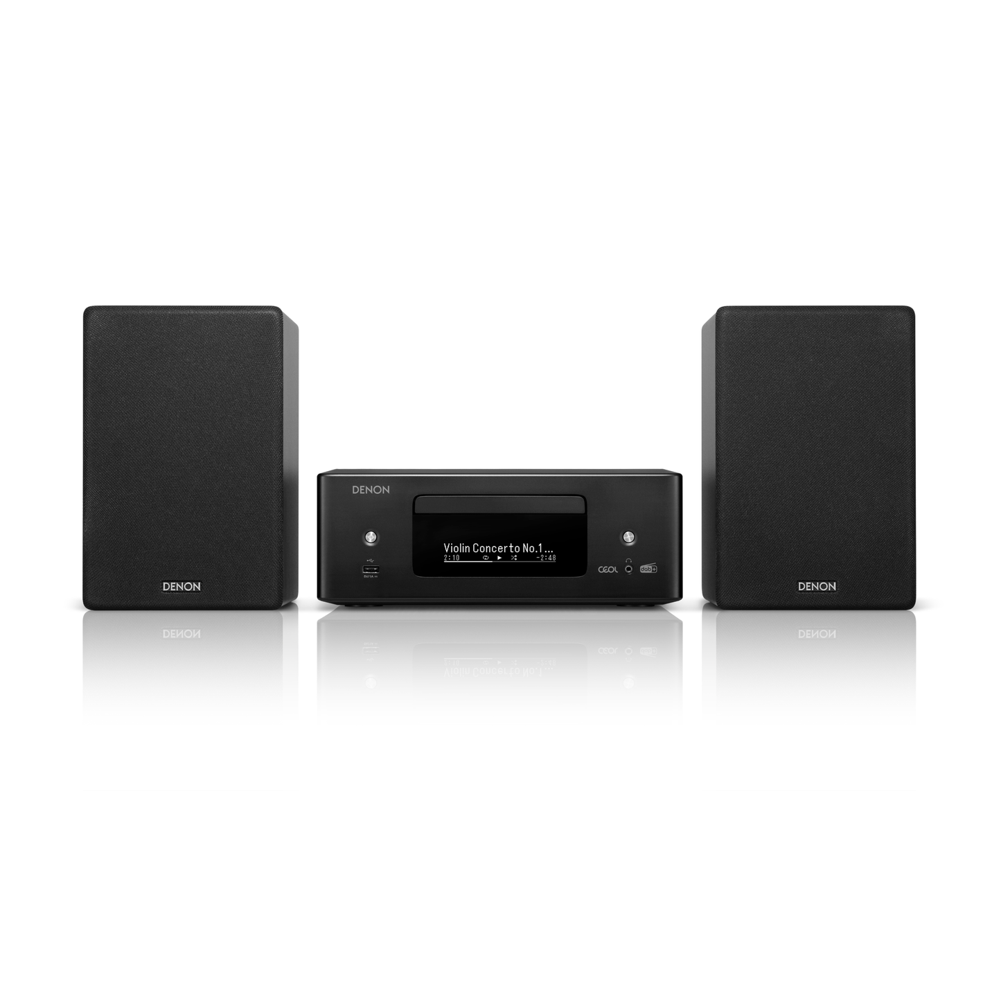 Denon CEOL N12DAB Kompaktanlage Frontansicht mit Lautsprecherpaar