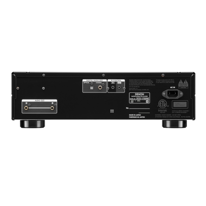 Denon DCD-1700NE CD-Player Rückansicht mit Cinch-Ausgang, Digitalausgängen und IR-Steueranschluss