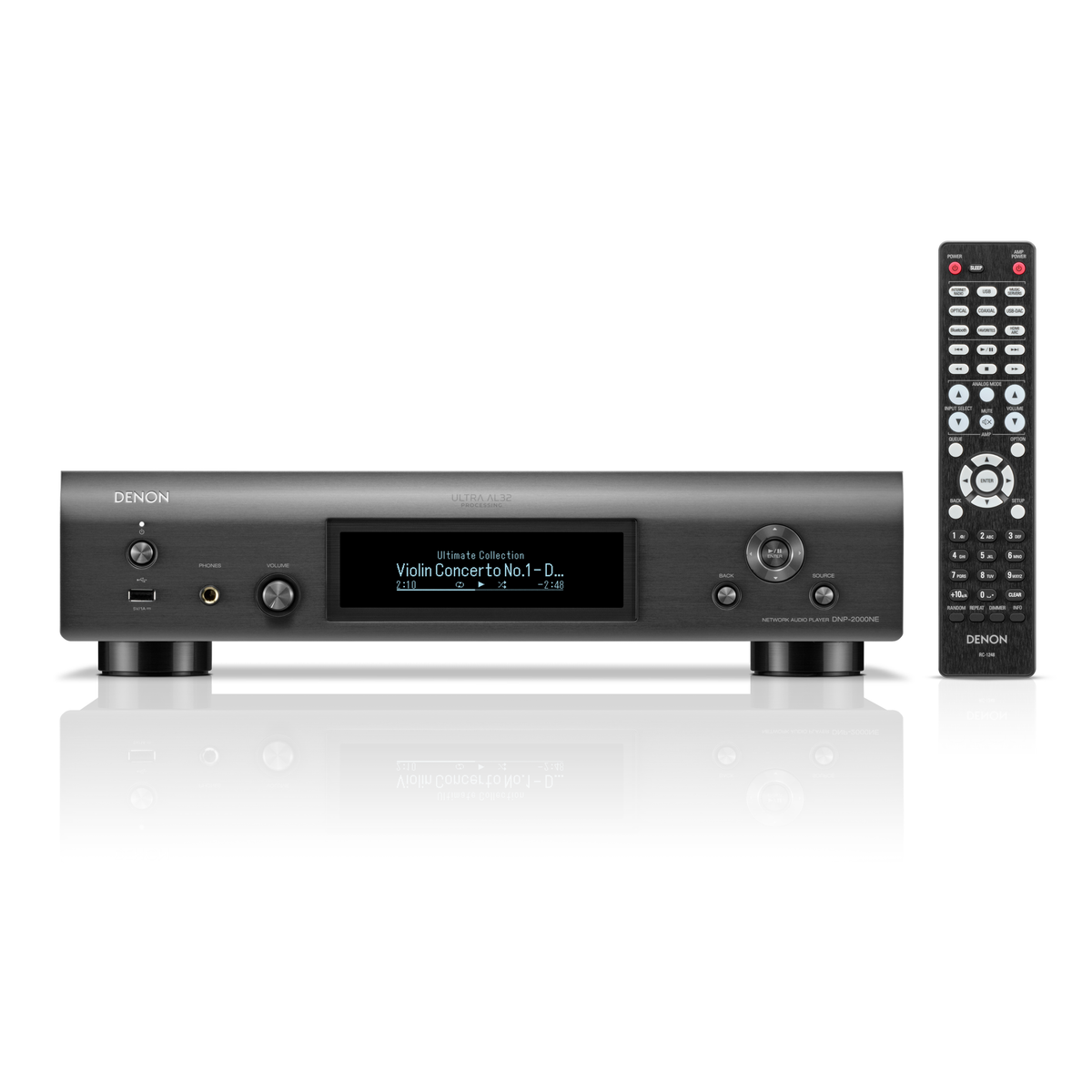 Denon DNP-2000NE Hi-Res-Audio-Streamer Graphite Silver, Frontansicht