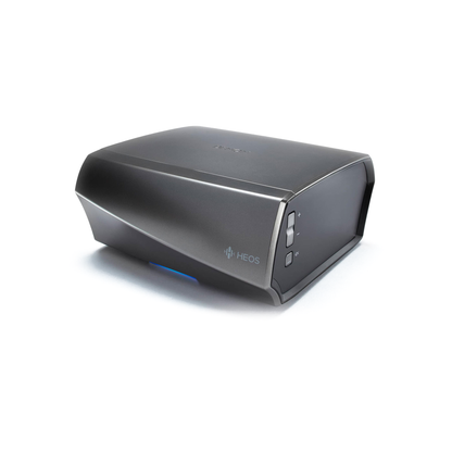 Denon HEOS Link HS2 Streaming-Vorverstärker, Silber Schrägansicht