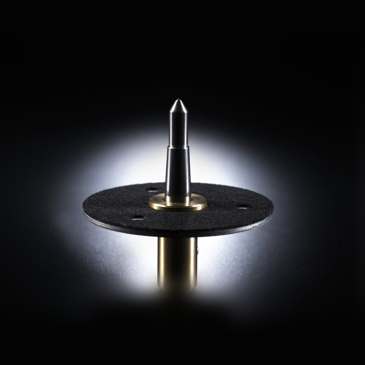 Dual CS 418 Plattenspieler Detailansicht Plattenteller-Achse