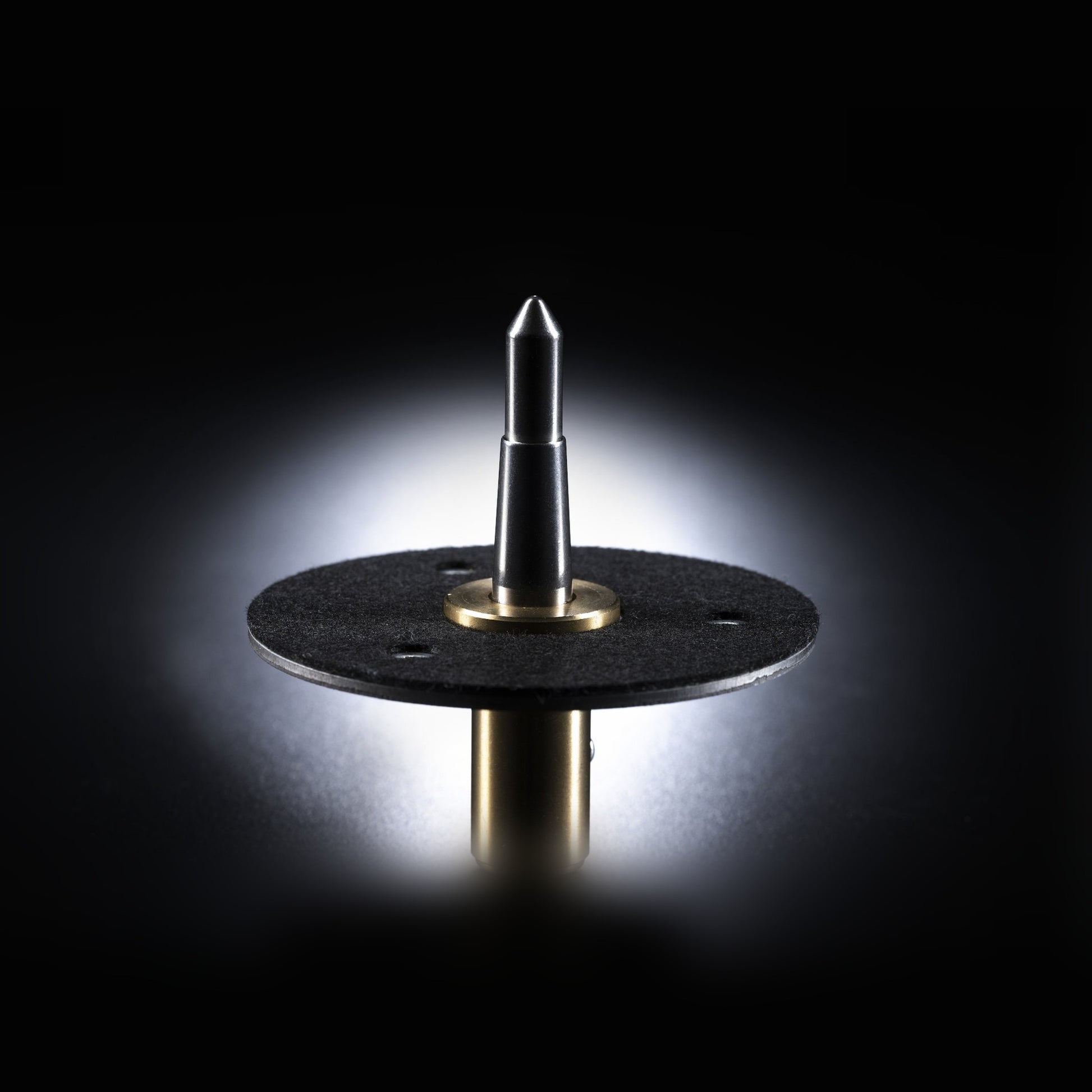 Dual CS 418 Plattenspieler Detailansicht Plattenteller-Achse