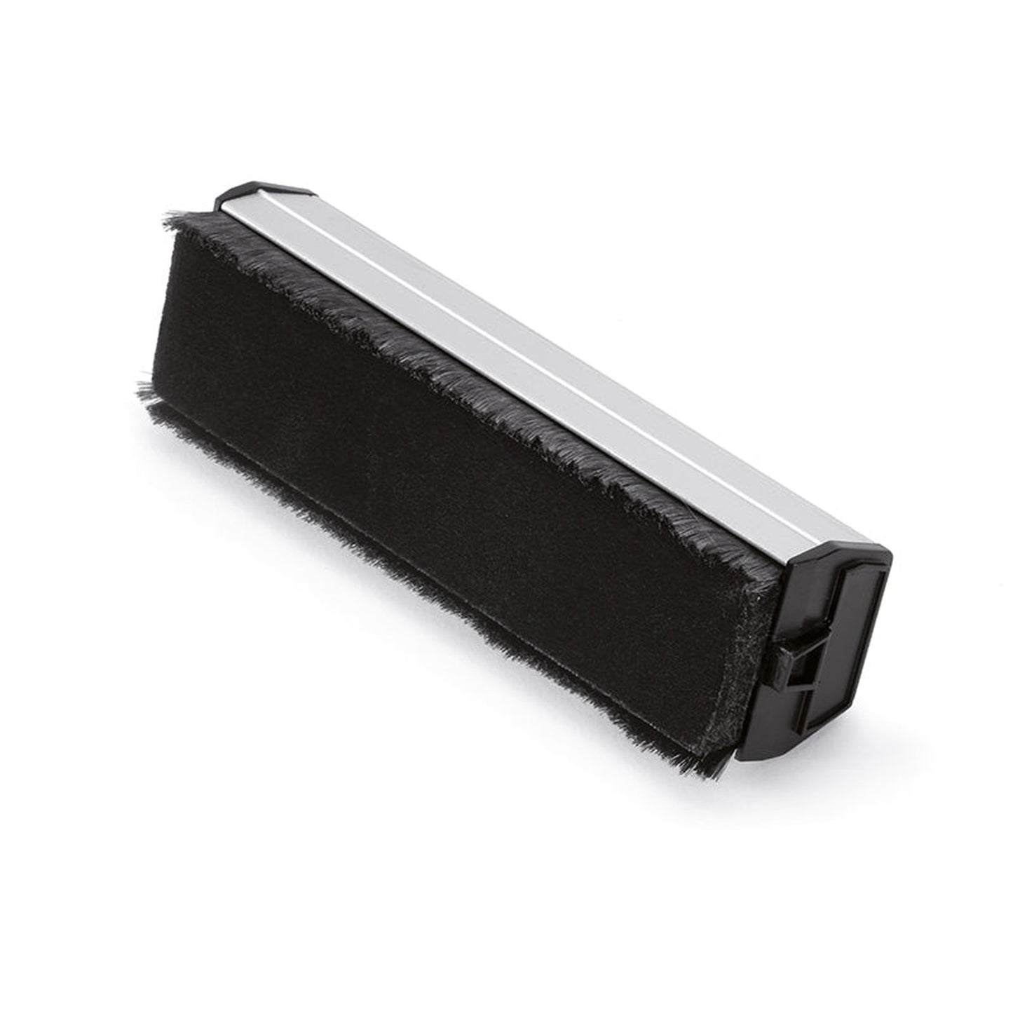 Dynavox CSP130 Carbonfaser-Antistatikbürste Detailansicht Carbonfaserborsten und Samtstreifen