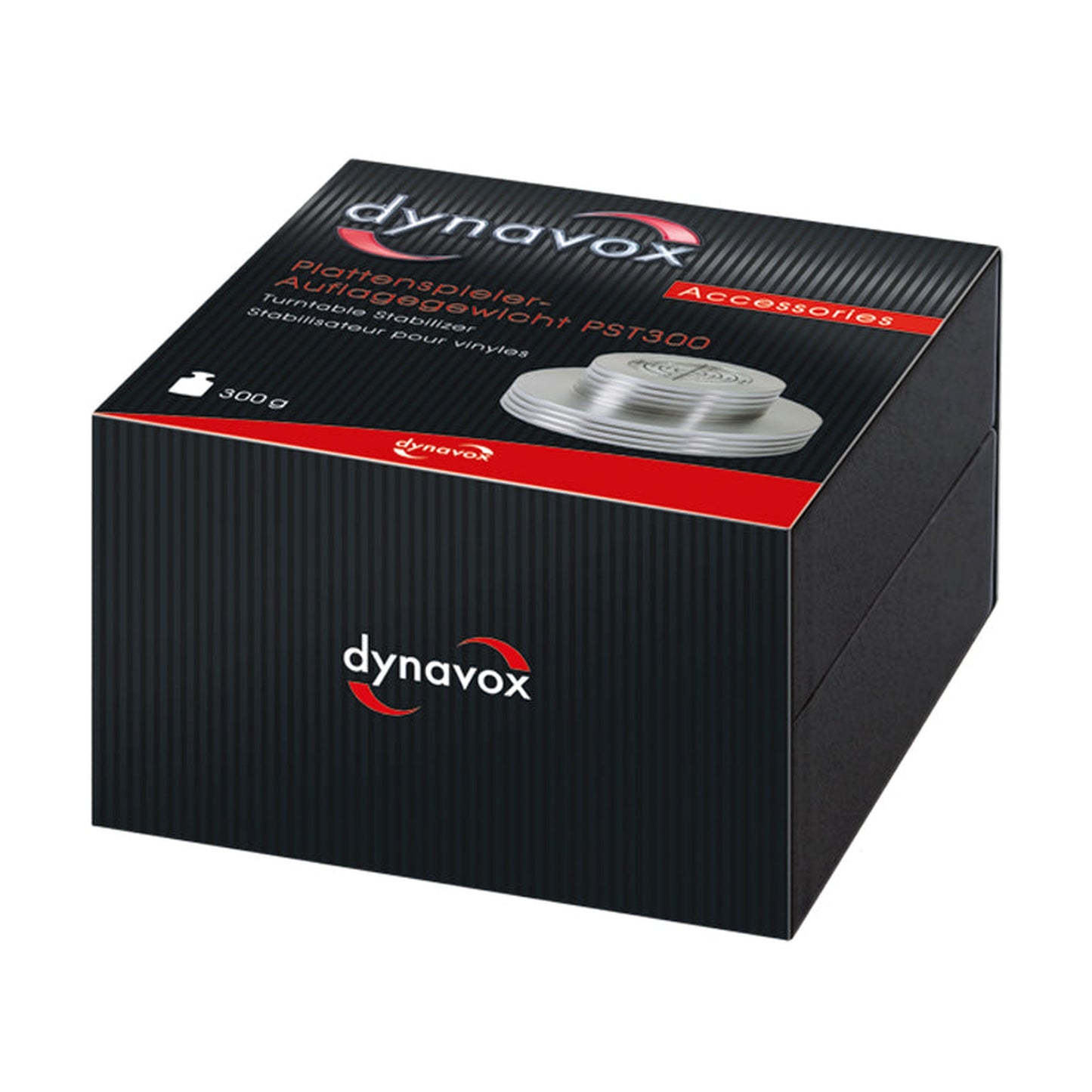 Dynavox PST300 Plattengewicht Stabilizer Silber Verpackung Karton