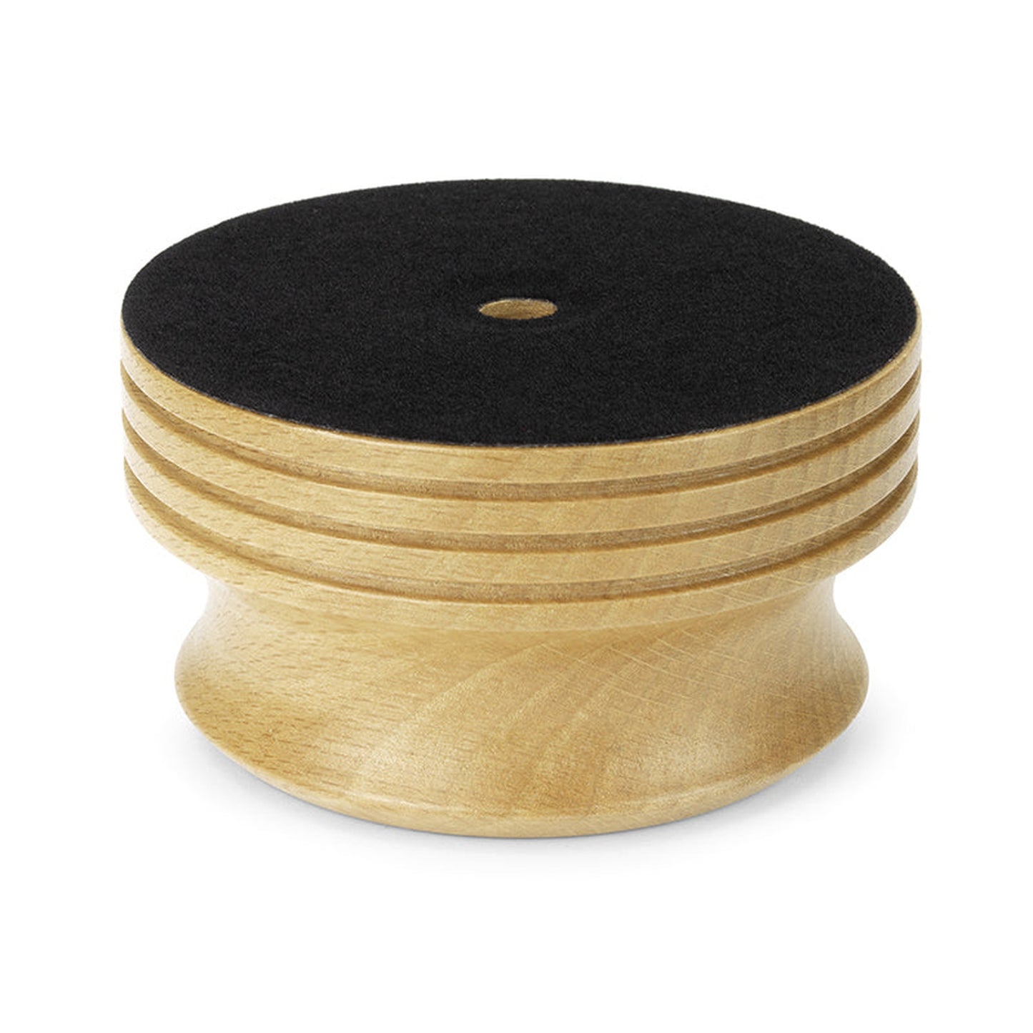 Dynavox PST300W Plattengewicht Stabilizer Holz Buche Detailansicht Filzauflage an der Unterseite