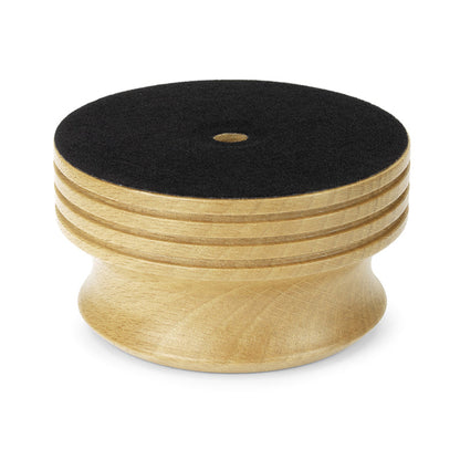 Dynavox PST300W Plattengewicht Stabilizer Holz Buche Detailansicht Filzauflage an der Unterseite